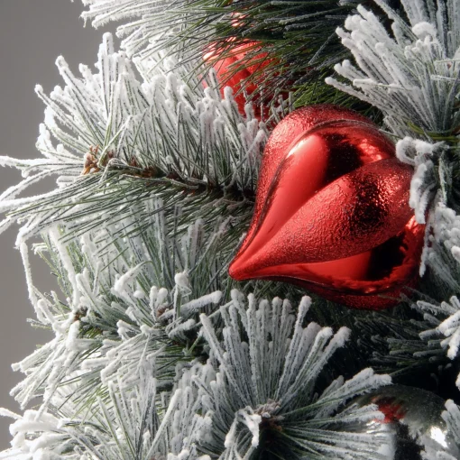 National Tree Company Potted Trees>5' Pre-Lit Potted Snowy Bristle Pine Entrance Artificial Christmas Tree – Clear Lights