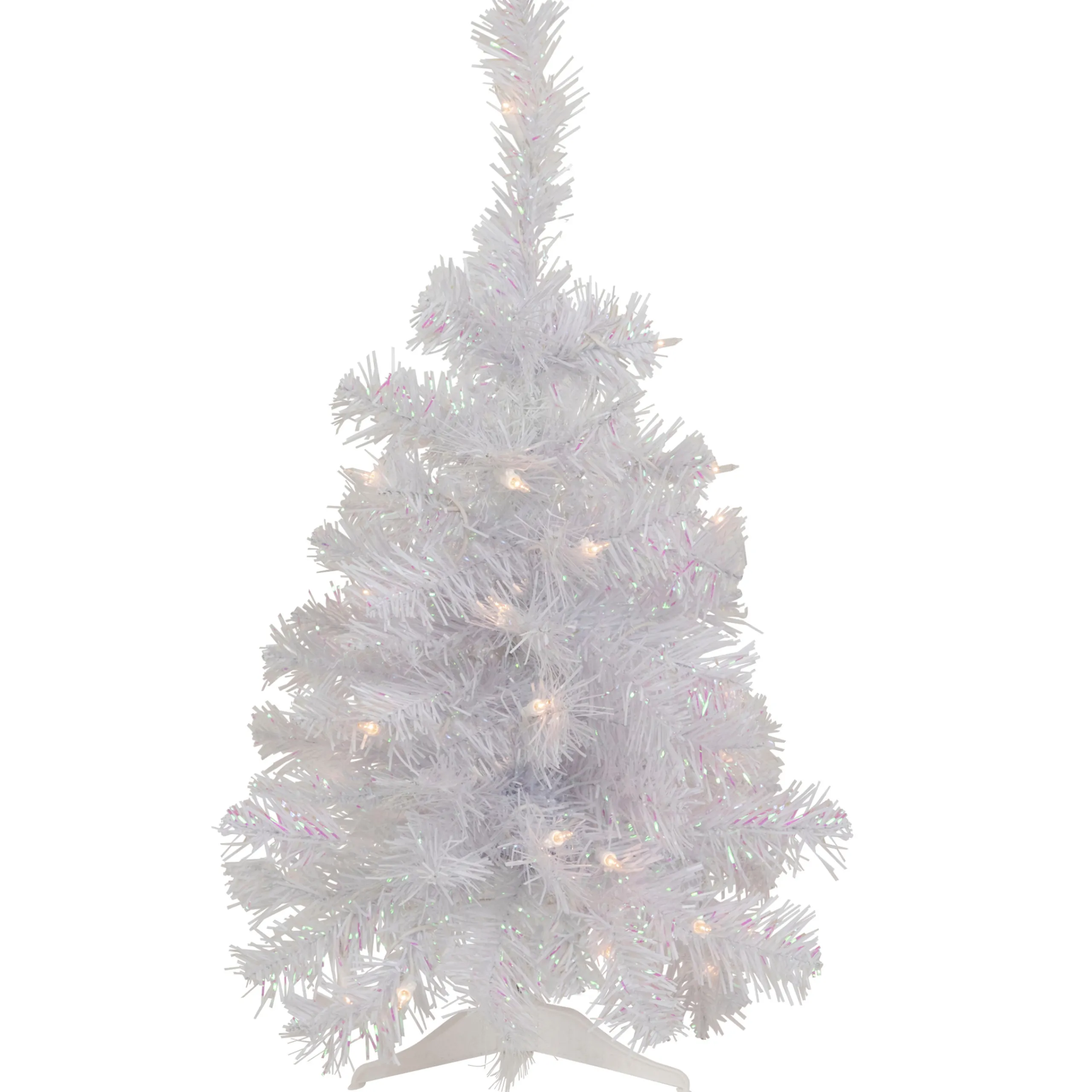 Northlight 2.5 Feet Tall And Smaller>2' Pre-Lit Rockport White Pine Artificial Christmas Tree, Clear Lights