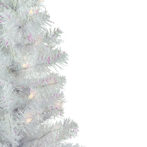 Northlight 3 And 3.5 Feet Tall>3' Pre-Lit Rockport White Pine Artificial Christmas Tree, Clear Lights