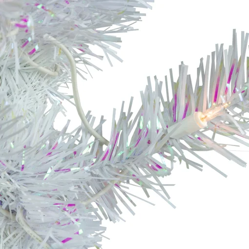 Northlight 3 And 3.5 Feet Tall>3' Pre-Lit Rockport White Pine Artificial Christmas Tree, Clear Lights