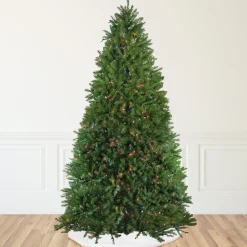 Northlight 10 To 14 Feet Tall>12' Pre-Lit Rockwood Pine Artificial Christmas Tree, Multi Led Lights