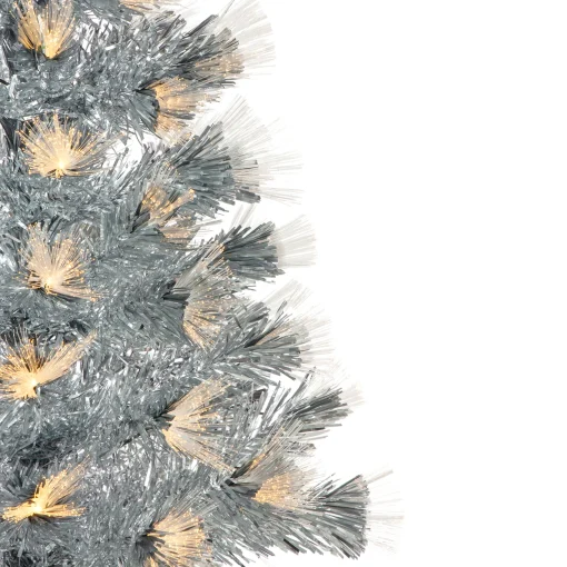 Northlight Fiber Optic Trees>3' Pre-Lit Silver Fiber Optic Artificial Christmas Tree, Warm White Lights