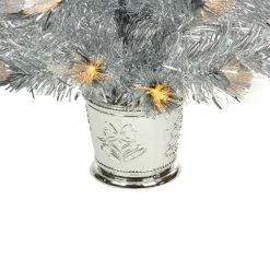 Northlight Fiber Optic Trees></noscript>3' Pre-Lit Silver Fiber Optic Artificial Christmas Tree, Warm White Lights