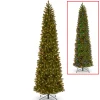 National Tree Company 10 To 14 Feet Tall>12' Pre-Lit Slim Downswept Douglas Fir Artificial Christmas Tree, Dual Color Led Lights
