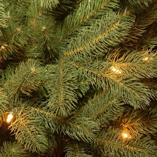 National Tree Company 7 And 7.5 Feet Tall>7.5' Pre-Lit Slim Downswept Douglas Fir Artificial Christmas Tree, Clear Lights