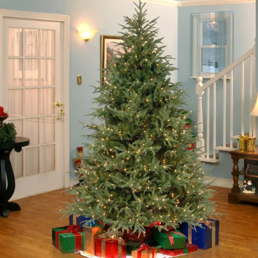 National Tree Company 8 And 8.5 Feet Tall>9' Pre-Lit Slim Frasier Grande Artificial Christmas Tree, Clear Lights