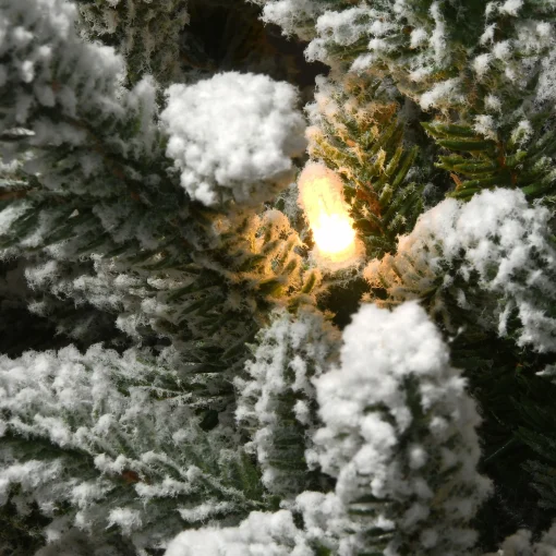 National Tree Company Potted Trees>4' Pre-Lit Slim Iceland Fir Artificial Entrance Christmas Tree, Clear Lights