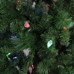 Northlight 7 And 7.5 Feet Tall></noscript>7' Pre-Lit Slim Mixed Long Needle Pine Artificial Christmas Tree - Multicolor Led Lights
