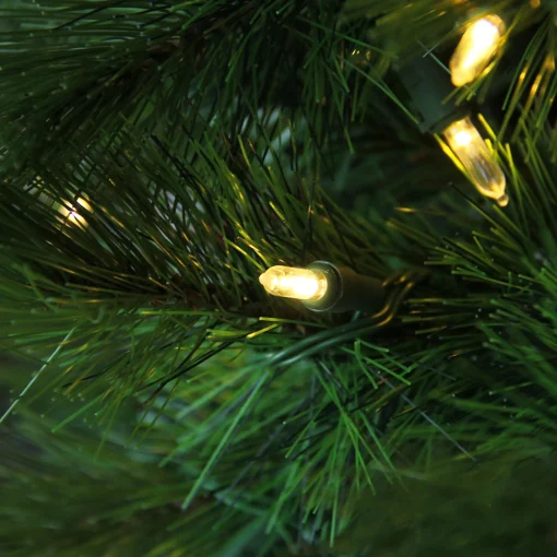 Northlight 7 And 7.5 Feet Tall>7' Pre-Lit Slim Mount Beacon Pine Artificial Christmas Tree - Multicolor Led Lights