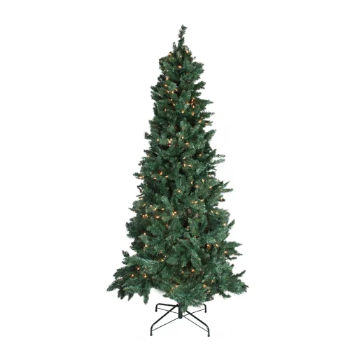 Northlight 9 And 9.5 Feet Tall>9' Pre-Lit Slim Pine Artificial Christmas Tree, Clear Lights