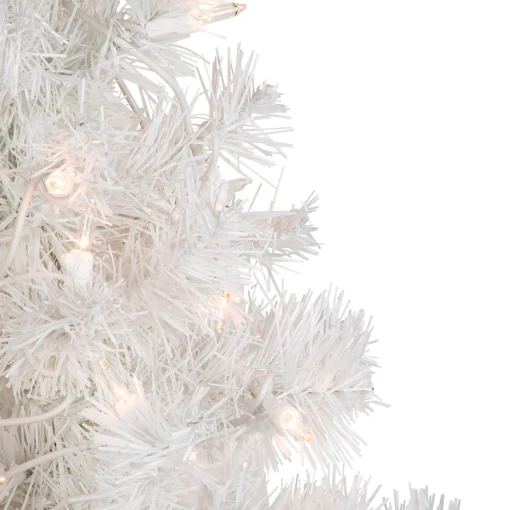 Northlight 2.5 Feet Tall And Smaller>2' Pre-Lit Slim Tinsel Artificial Christmas Tree- Clear Lights