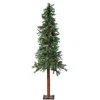 Allstate 7 And 7.5 Feet Tall>7' Pre-Lit Slim Traditional Woodland Alpine Artificial Christmas Tree - Multicolor Lights