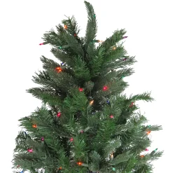 Vickerman Pre-Lit Traditional Trees>9.5' Pre-Lit Slim Vermont Fir Artificial Christmas Tree - Multicolor Dura-Lit Lights