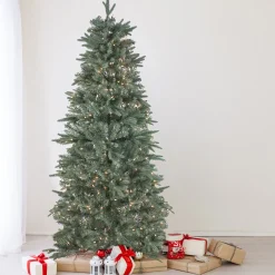 Northlight 6 And 6.5 Feet Tall>6.5' Pre-Lit Slim Washington Frasier Fir Artificial Christmas Tree - Clear Lights