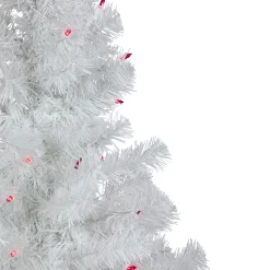 Northlight 3 And 3.5 Feet Tall></noscript>3' Pre-Lit Slim White Pine Artificial Christmas Tree - Pink Lights
