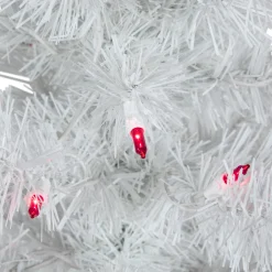 Northlight 3 And 3.5 Feet Tall></noscript>3' Pre-Lit Slim White Pine Artificial Christmas Tree - Pink Lights