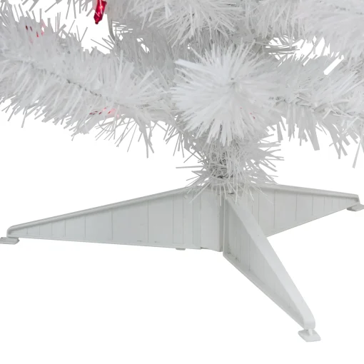 Northlight 3 And 3.5 Feet Tall>3' Pre-Lit Slim White Pine Artificial Christmas Tree - Pink Lights