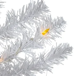 Northlight 3 And 3.5 Feet Tall></noscript>3' Pre-Lit Snow White Artificial Christmas Tree, Multi Lights