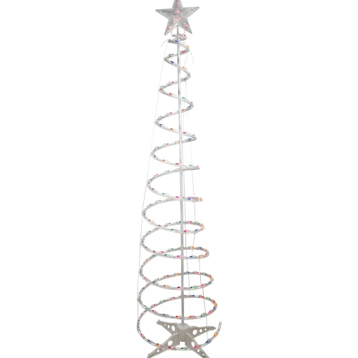 Northlight Spiral Trees>6' Pre-Lit Spiral Christmas Tree - Multi Color Lights
