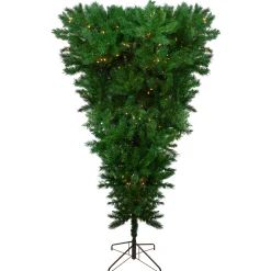 Northlight 9 And 9.5 Feet Tall>9' Pre-Lit Sugar Pine Artificial Upside Down Christmas Tree - Clear Led Lights