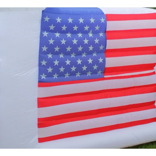 Northlight 67" Pre-Lit White And Red Fourth Of July American Flag Outdoor Decor