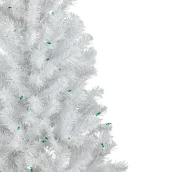 Northlight 4 And 4.5 Feet Tall></noscript>4' Pre-Lit White Artificial Christmas Tree, Green Lights