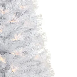 Northlight Fiber Optic Trees>3' Pre-Lit White Fiber Optic Artificial Christmas Tree, Warm White Lights