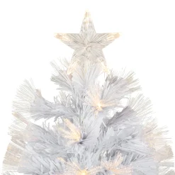 Northlight Fiber Optic Trees></noscript>3' Pre-Lit White Fiber Optic Artificial Christmas Tree, Warm White Lights