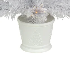 Northlight Fiber Optic Trees></noscript>3' Pre-Lit White Fiber Optic Artificial Christmas Tree, Warm White Lights