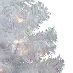 Northlight 2.5 Feet Tall And Smaller></noscript>2' Pre-Lit White Iridescent Pine Artificial Christmas Tree - Clear Lights