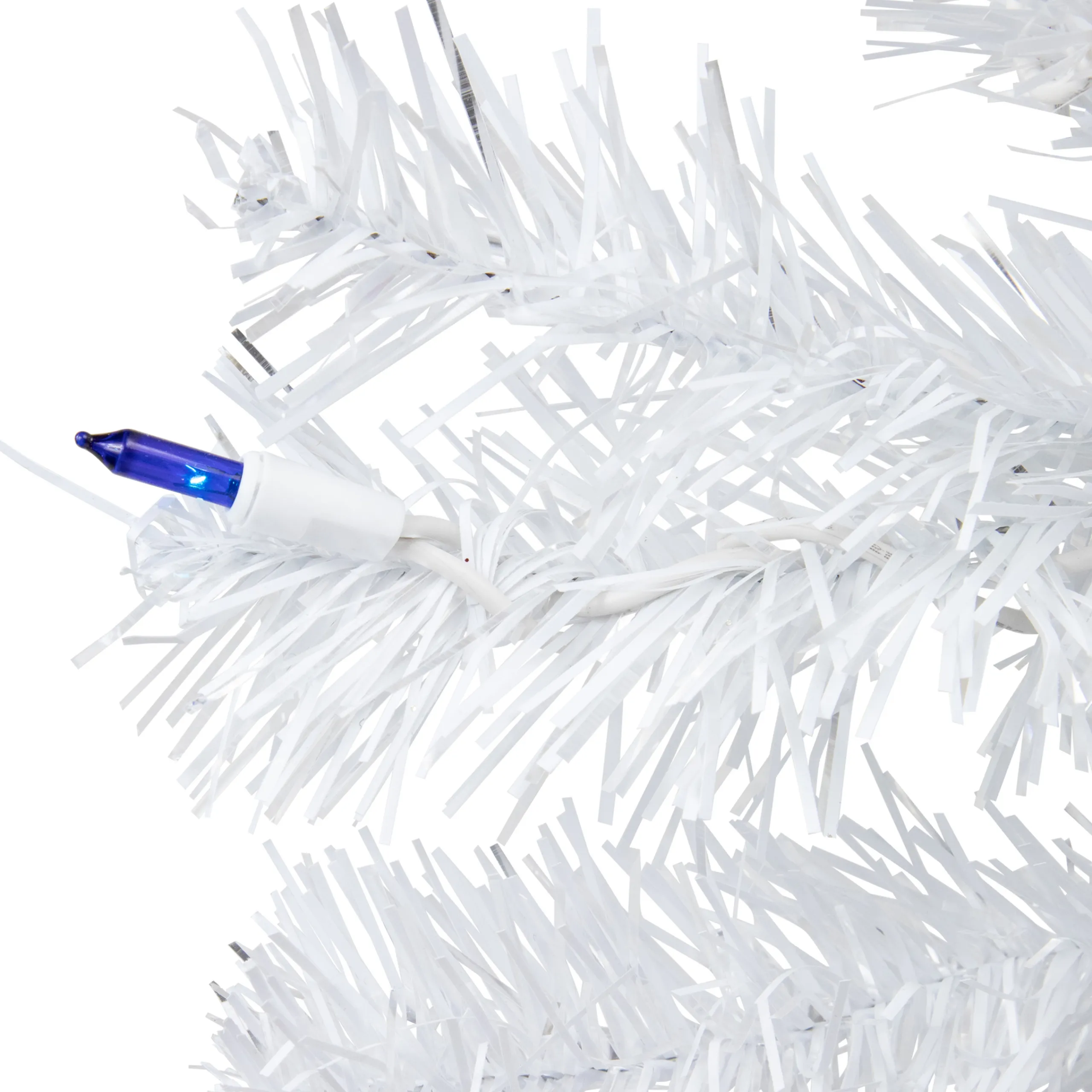 Northlight 2.5 Feet Tall And Smaller>2' Pre-Lit White Iridescent Pine Artificial Christmas Tree - Blue Lights