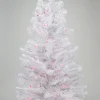 Northlight 3 And 3.5 Feet Tall>3' Pre-Lit White Iridescent Pine Artificial Christmas Tree - Pink Lights