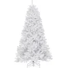 National Tree Company White Trees>7' Pre-Lit White North Valley Spruce Artificial Christmas Tree, Clear Lights