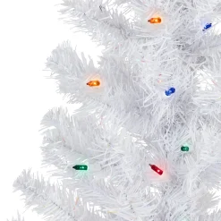 Northlight 3 And 3.5 Feet Tall></noscript>3' Pre-Lit White Pine Artificial Christmas Tree - Multi Lights