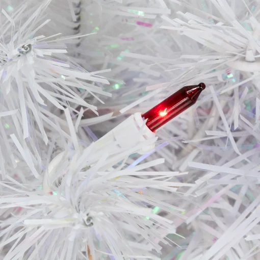 Northlight 3 And 3.5 Feet Tall>3' Pre-Lit White Pine Artificial Christmas Tree - Multi Lights