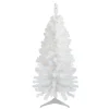 Northlight 4 And 4.5 Feet Tall>4' Pre-Lit White Pine Slim Artificial Christmas Tree - Multi Lights
