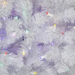 Northlight 7 And 7.5 Feet Tall></noscript>7.5' Pre-Lit White Winston Pine Artificial Christmas Tree, Multi Led Lights