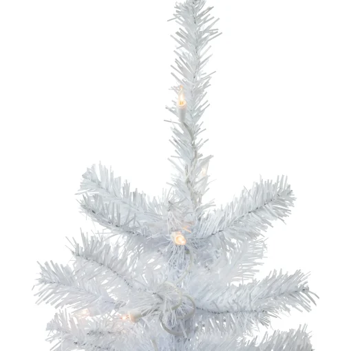 Northlight 2.5 Feet Tall And Smaller>2' Pre-Lit Woodbury White Pine Slim Artificial Christmas Tree, Clear Lights