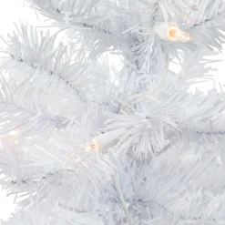 Northlight 2.5 Feet Tall And Smaller></noscript>2' Pre-Lit Woodbury White Pine Slim Artificial Christmas Tree, Clear Lights