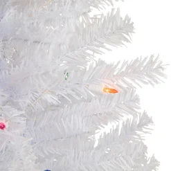 Northlight 3 And 3.5 Feet Tall></noscript>3' Pre-Lit Woodbury White Pine Slim Artificial Christmas Tree, Multi Lights