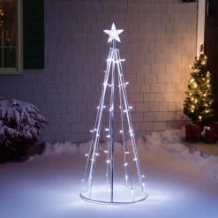 Northlight Yard Art Trees></noscript>5' Pure White Led Lighted Cone Tree Outdoor Christmas Decoration