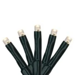 Hofert 200 Pure White Multi-Function Led M5 Mini Christmas Lights - 20.5 Ft Green Wire