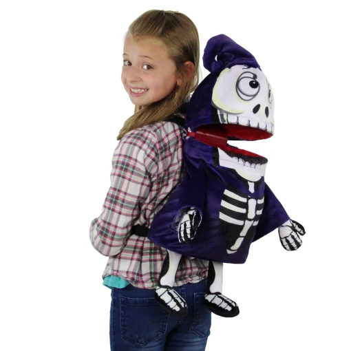 Northlight 24" Purple And Black Skeleton Unisex Child Halloween Trick Or Treat Bag Costume Accessory - One Size