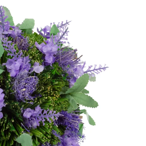 Northlight 7" Purple And Green Floral Inspired Hanging Foliage Ball