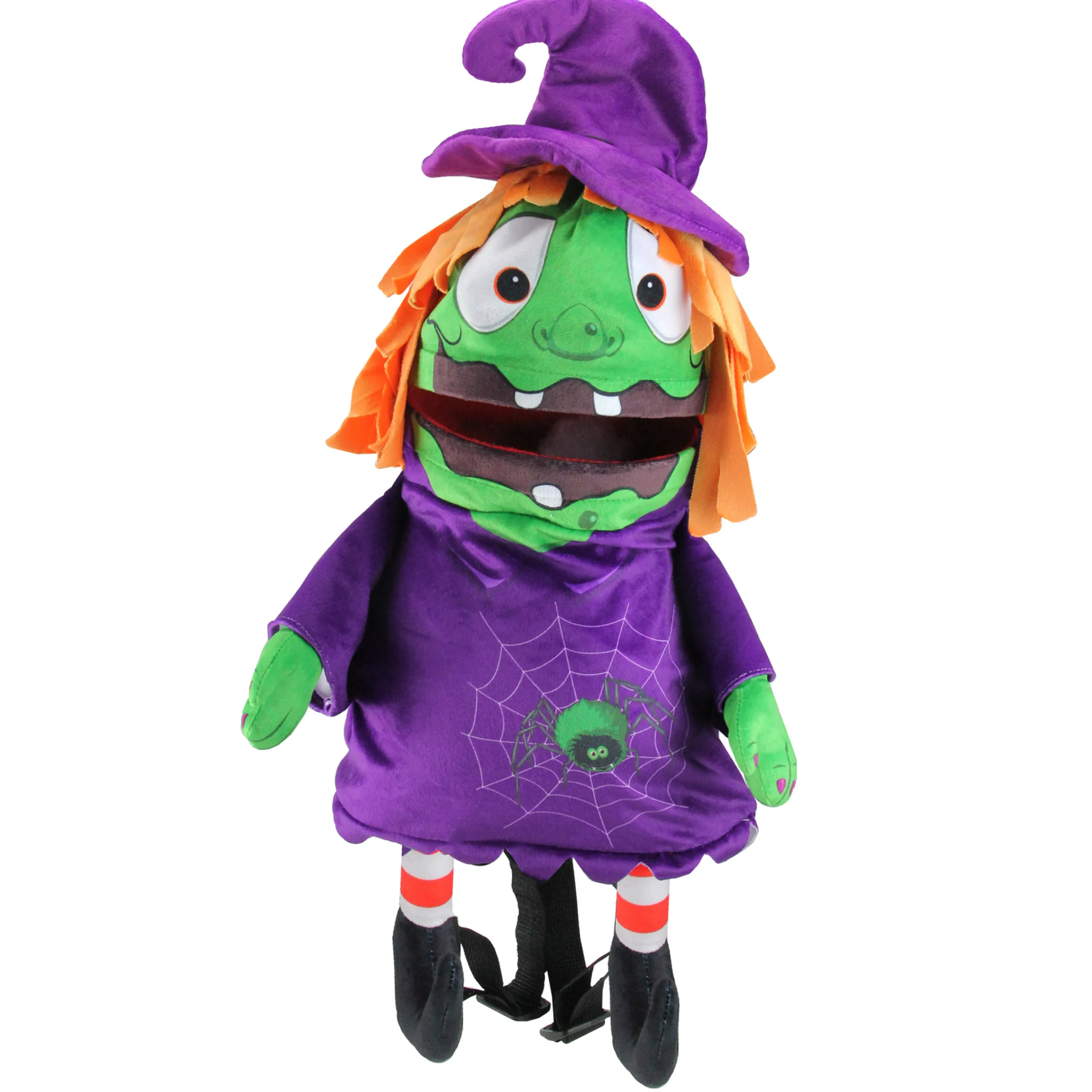 Northlight 23" Purple And Green Witch Unisex Child Trick Or Treat Halloween Bag Costume Accessory