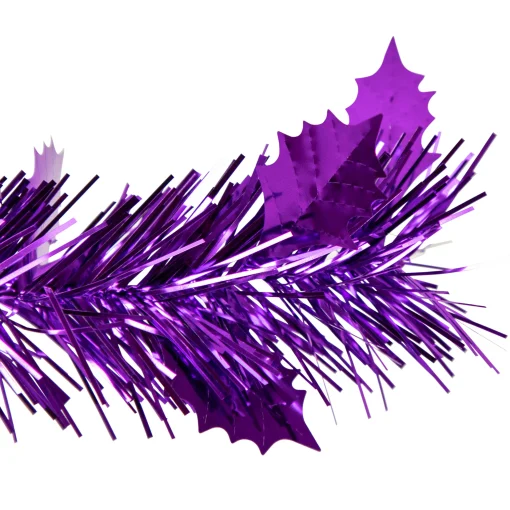 Northlight Pop Up Trees>4' Purple Tinsel Pop-Up Artificial Christmas Tree, Unlit