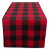 Linens*Contemporary Home Living 108" Red And Black Buffalo Plaid Christmas Rectangular Table Runner