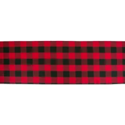 Linens*Contemporary Home Living 108" Red And Black Buffalo Plaid Christmas Rectangular Table Runner