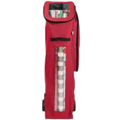Gift Accessories*Santa’s Bags 44" Red And Black Ez Roller Wrapping Paper Storage Bag