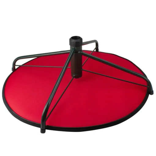 48 Inch And Smaller*Northlight 22" Red And Black Medium Premium Christmas Tree Mat